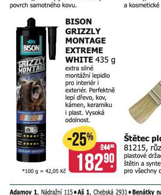 BISON GRIZZLY MONTAGE EXTREME WHITE