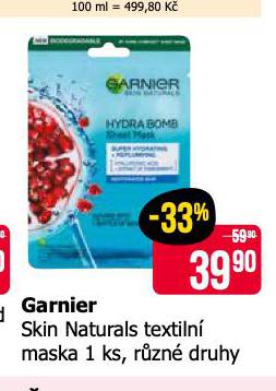 GARNIER SKIN NATURAKS TEXTILN MASKA