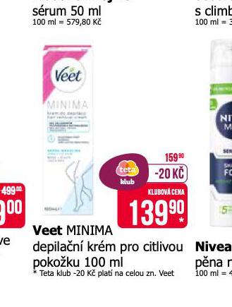 VEET MINIMA DEPILAN KRM PRO CITLIVOU POKOKU