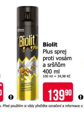 BIOLIT PLUS SPREJ PROTI VOSM A SRM
