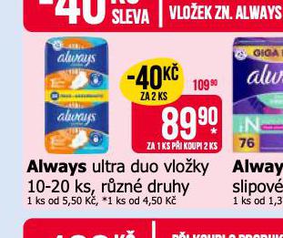 ALWAYS ULTRA DUO VLOKY