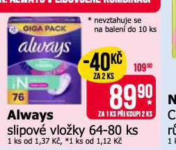 ALWAYS SLIPOV VLOKY