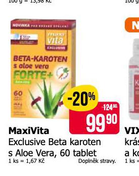 MAXIVITA EXCLUSIVE BETA KAROTEN S ALOE VERA