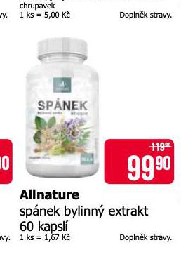ALLNATURE SPNEK BYLINN EXTRAKT