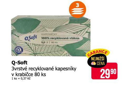 Q SOFT RECYKLOVAN KAPESNKY V KRABICE