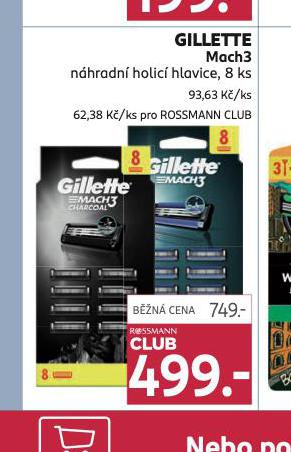 GILETTE MACH3 NHRADN HLAVICE