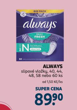 ALWAYS SLIPOV VLOKY