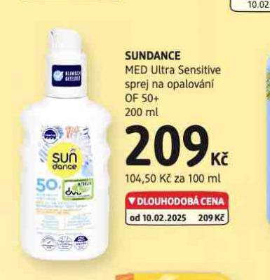 SUNDANCE MED ULTRA SENSITIVE SPREJ NA OPALOVN OF 50+