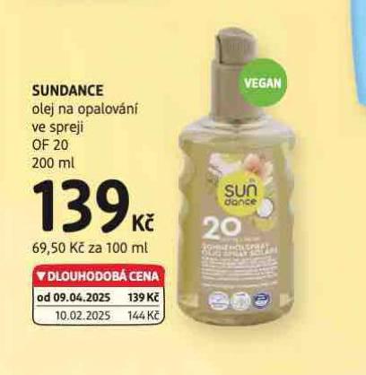 SUNDANCE OLEJ NA OPALOVN VE SPREJI OF 20