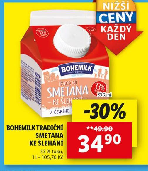 BOHEMILK TRADIN SMETANA KE LEHN 33%