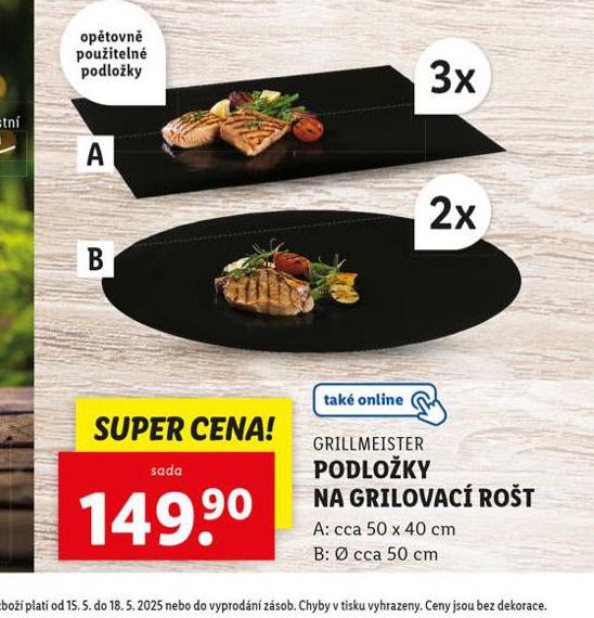 PODLOKY NA GRILOVAC ROT