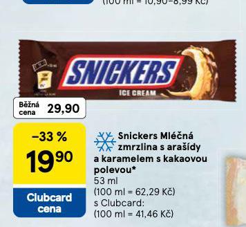 SNICKERS MLN ZMRZLINA S ARADY A KARAMELEM S KAKAOVOU POLVOU