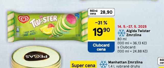ALGIDA TWISTER ZMRZLINA
