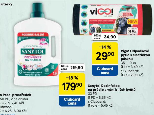 SANYTOL DEZINFEKCE NA PRDLO