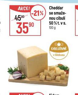 CHEDDAR SE SMAENOU CIBUL 50%