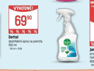 DETTOL DEZINFEKN ANTIBAKTERILN SPREJ NA POVRCHY