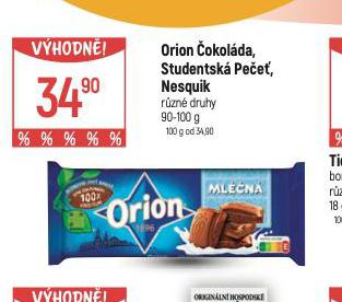 ORION OKOLDA, STUDENTSK PEE, NESQUIK