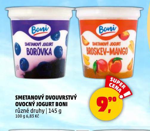 SMETANOV DVOUVRSTV OVOCN JOGURT BONI