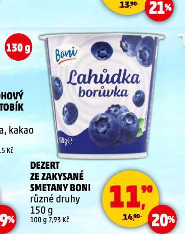 DEZERT ZE ZAKYSAN SMETANY BONI