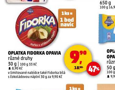 OPLATKA FIDORKA OPAVIA