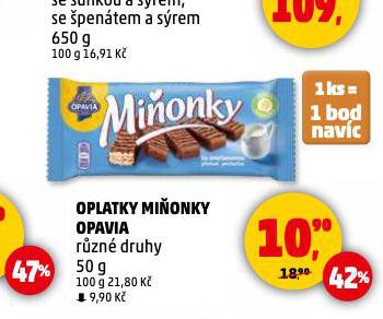 OPLATKY MIONKY OPAVIA