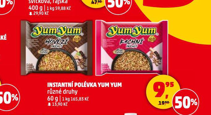 YUM YUM INSTANTN NUDLOV POLVKA