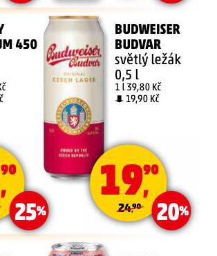 PIVO BUDWEISER BUDVAR ORIGINAL