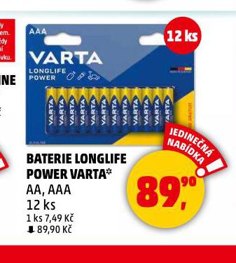 VARTA BATERIE LONGLIFE POWER