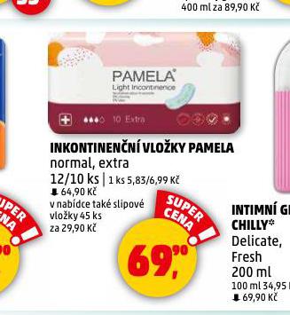 PAMELA INKONTINENN VLOKY