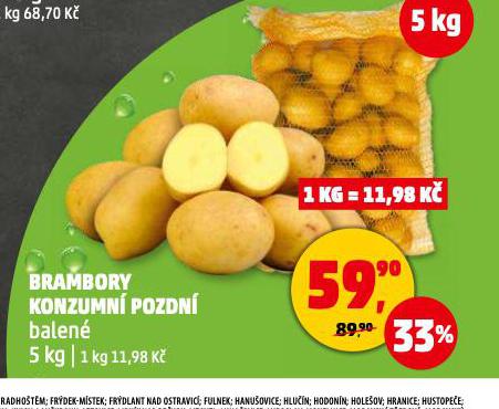 BRAMBORY KONZUMN POZDN