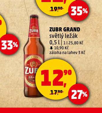 PIVO ZUBR GRAND