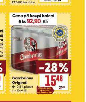 PIVO GAMBRINUS ORIGINL