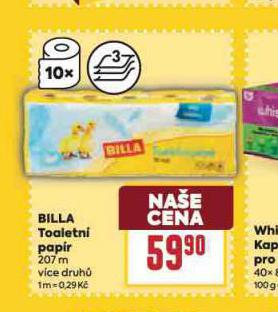 BILLA TOALETN PAPR
