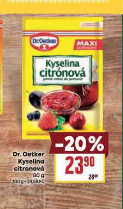 DR. OETKER KYSELINA CITRONOV