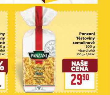 PANZANI TSTOVINY SEMOLINOV
