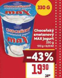 CHOCESK SMETANOV MAX JOGURT