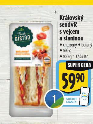 KRLOVSK SENDVI S VEJCEM A SLANINOU