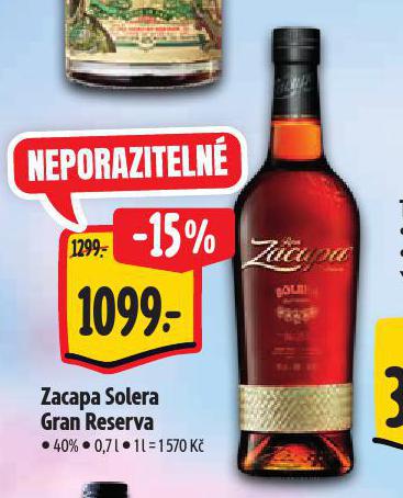 ZACAPA SOLERA GRAN RESERVA
