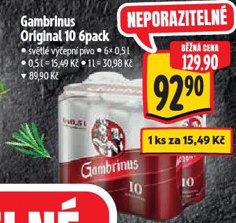 PIVO GAMBRINUS ORIGINL 10