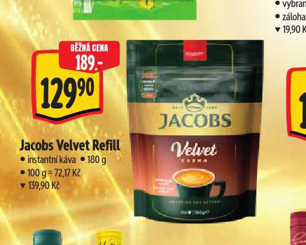 JACOBS VELVET REFIL INSTANTN KVA
