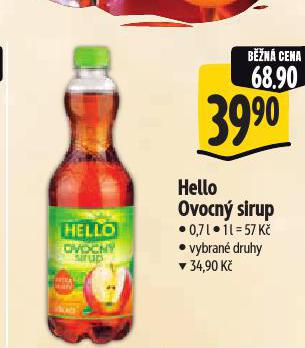 HELLO OVOCN SIRUP