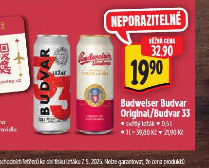PIVO BUDWEISER BUDVAR ORIGINAL