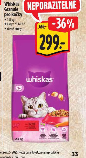 WHISKAS GRANULE PRO KOKY