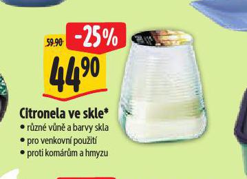 CITRONELA VE SKLE