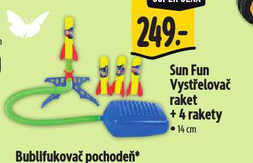 SUN FUN VYSTELOVAC RAKETA + 4 RAKETY