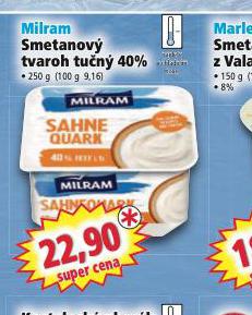 SMETANOV TVAROH TUN 40%
