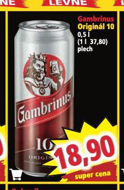 PIVO GAMBRINUS ORIGINL 10