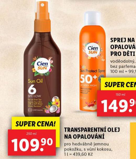 CIEN TRANSPARENTN OLEJ NA OPALOVN