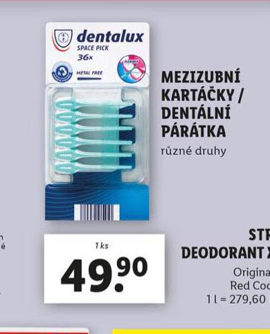DENTALUX MEZIZUBN KARTKY