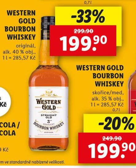 WESTERN GOLD BOURBON WHISKEY